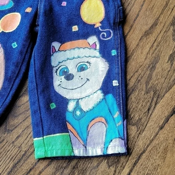 Levi's Jean Overall Paw Patrol Fabric Paint Denim Custom Toddler sz.2-5T Unisex - Picture 5 of 16